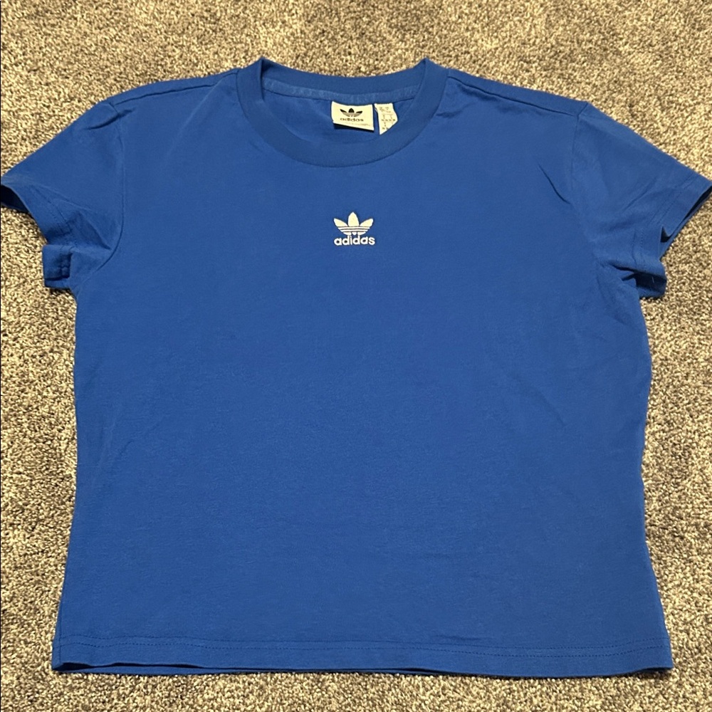 Adidas Royal Blue Baby Tee with White Logo